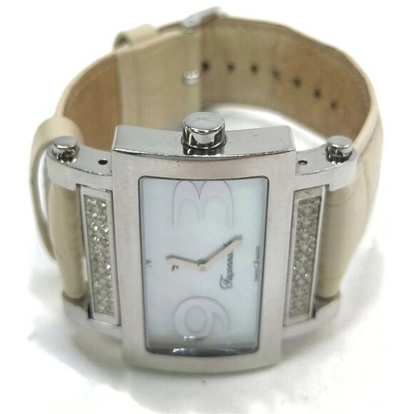 Façonnable 38mm Silver Diamond Square Watch 862915 main image 4
